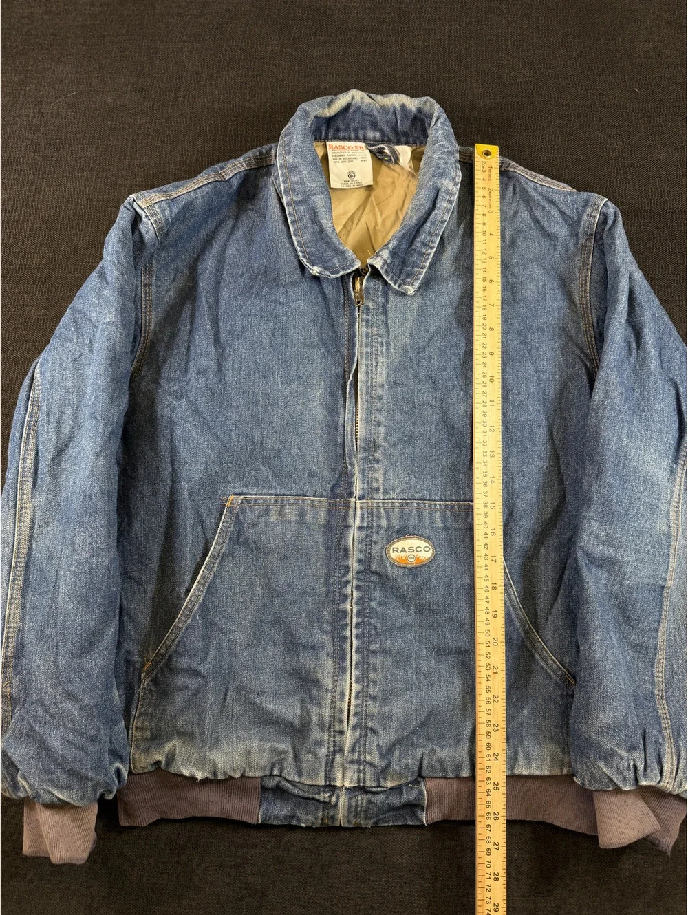 Rasco FR Large Blue Denim Flame Resistant Hooded Jacket